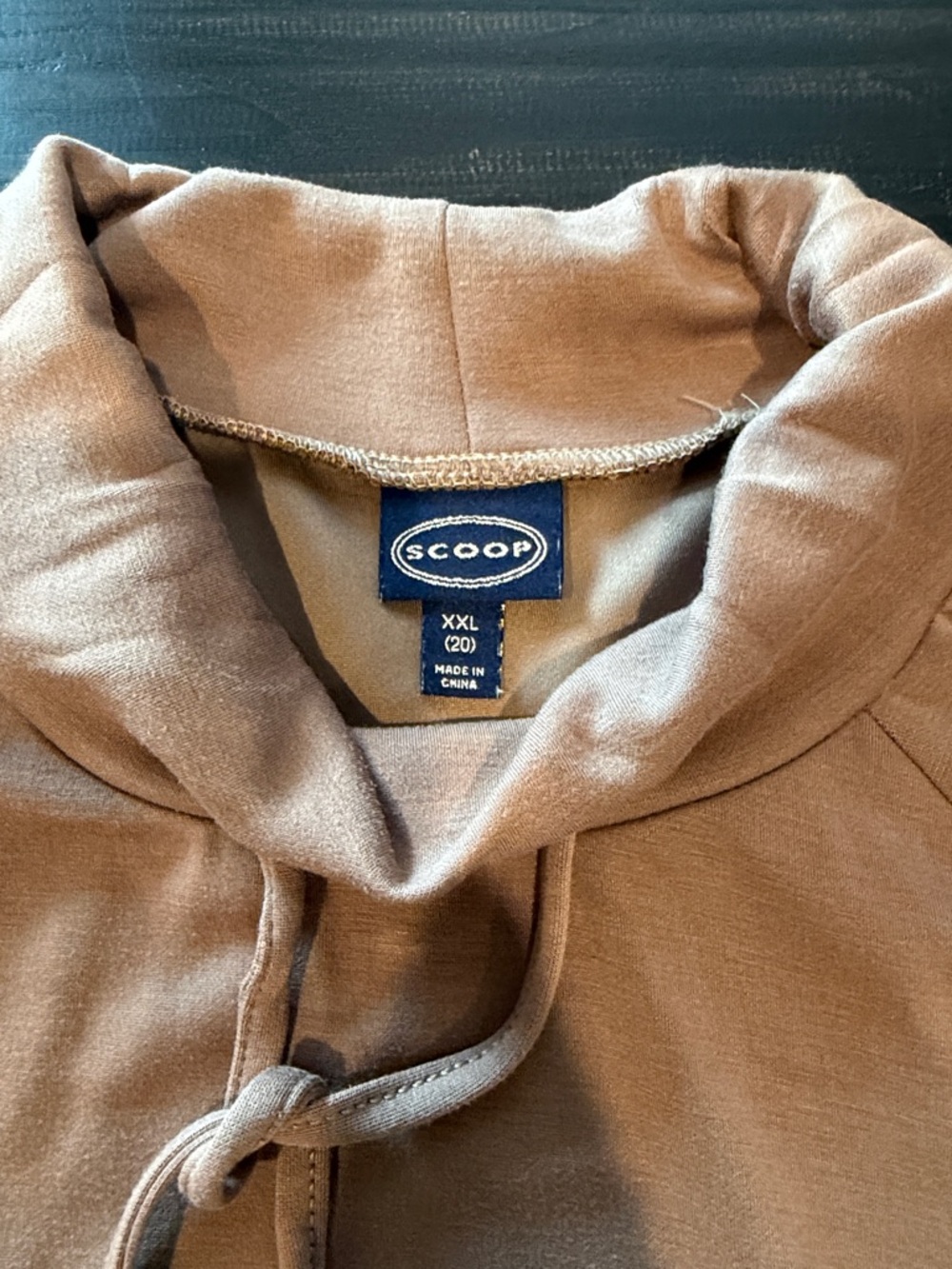 Super Soft Cozy Light Brown Drawstring Sweatshirt